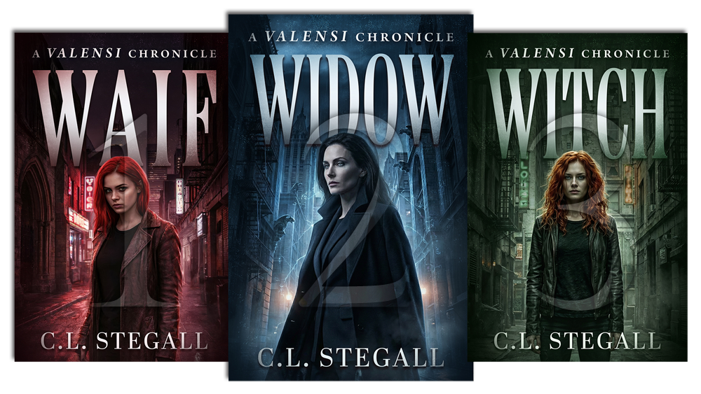Series book covers - The Valensi Chronicles Books 1-3 by C.L. Stegall - Dark vampire urban fantasy novel